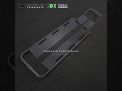 60mm Hospital Folding Scoop Stretcher Trolley Manual Power 180 Deg Adjustable