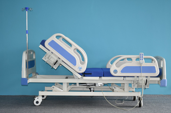 Good price 3Function Manual Hospital Bed With Folding Cot Sides ABS Head/Foot Board online