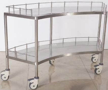 1400MM Surgical Instrument Stainless Steel Trolley 45CM Hospital Medical With Drawer