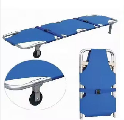Emergency Equipment Folding Ambulance Stretcher Aluminum Alloy For Patient Transfer