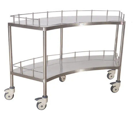 Good price Hospital Fan Shaped Apparatus Cart Medical Trolley Cart For Hospital 1400MM 45CM online