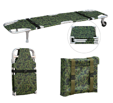 Good price Emergency Evacuation Patient Folding Stretcher Trolley Small Wheels 185cm×48cm×21cm online
