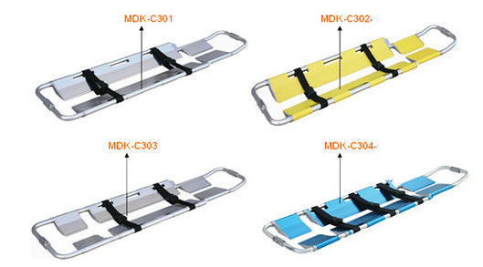 Carbon Fiber Folding Scoop Stretcher Class I With Head Immobilizer / First Aid Folding Scoop  PE Stretcher