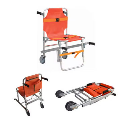 Emergency Aluminum Alloy Evacuation Foldaway Lifting Wheelchair Stair Chair Stretcher