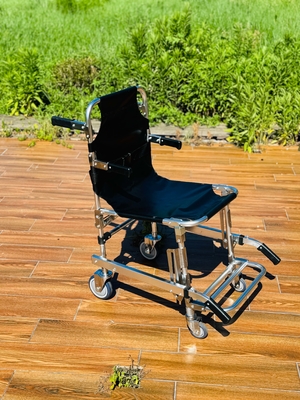 Good price Foldable Thickened Aluminium Alloy Stair Stretcher With PVC Fabric 4 Wheels And 6 Handles online