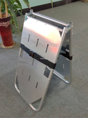Aluminum Alloy Hard Board Two Fold Stretcher For Patient Transfer Light Weight Convenient To Carry