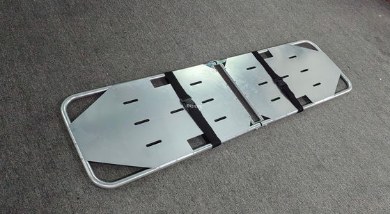 Aluminum Alloy Hard Board Two Fold Stretcher For Patient Transfer Light Weight Convenient To Carry