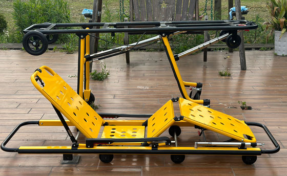 Thickened Aluminum Alloy Ambulance First Aid Stretcher With Folding Leg Mechanical Structure Height Adjustment Leg And Back Adjustment