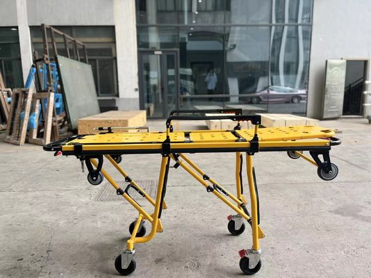 High End Thickened Aluminum Alloy Ambulance Stretcher For Emergency Rescue With Adjustable Backrest Height For Hospital Use