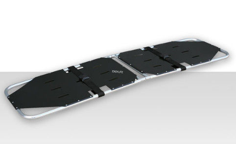 Aluminum Alloy Hard Board Two Fold Stretcher For Patient Transfer Convenient To Carry