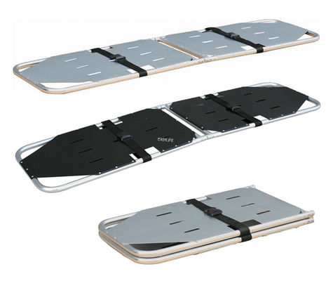 Aluminum Alloy Hard Board Two Fold Stretcher For Patient Transfer Convenient To Carry
