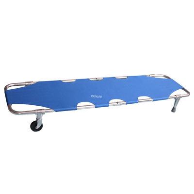 Portable Rescue Folding Stretcher With Two Straight Wheels Emergency Medical