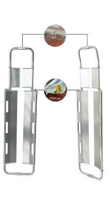 2100mm Medical Scoop Stretcher Ambulance Transport Aluminum Alloy