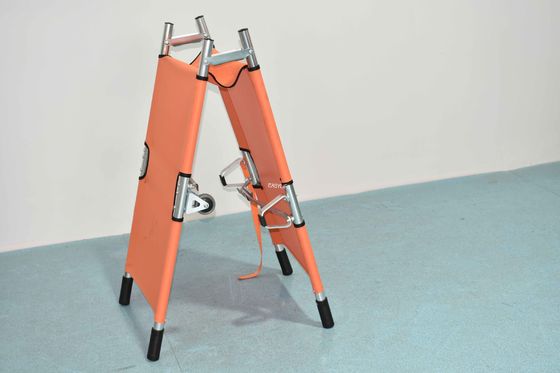 Foldable Two Fold Stretcher Aluminum for Medical Emergency with Patient Holding Strap