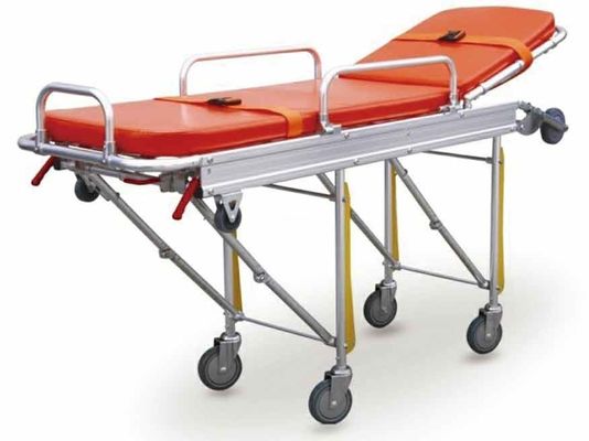 Hospital Medical Adjustable Patient Trolley Aluminum Alloy Emergency Rescue Folding Patient Transfer Transport Ambulance