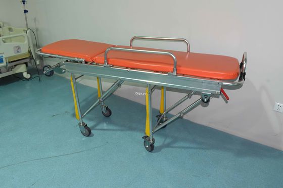190 X 55 X 92CM Folding Ambulance Stretcher Trolley 40kg Height Adjustable Automatic Boarding