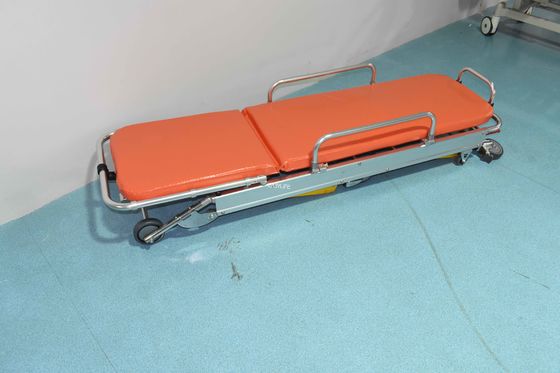 190 X 55 X 92CM Folding Ambulance Stretcher Trolley 40kg Height Adjustable Automatic Boarding
