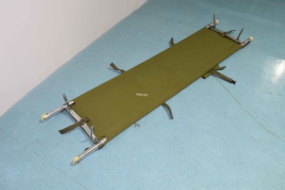 PVC Aluminum Alloy Folding Medical Stretcher 208 X 55 X 13CM For Ambulance 9 Kg