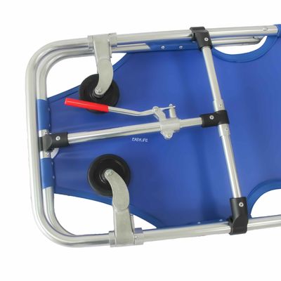 Hot sells Two Wheels 60 Degree Emergency Folding Foldable Ambulance Stretcher 55cm