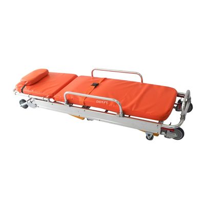 Emergency Medical Loading Folding Ambulance Stretcher With Aluminum Alloy Railing