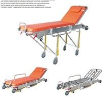 Emergency Medical Loading Folding Ambulance Stretcher With Aluminum Alloy Railing
