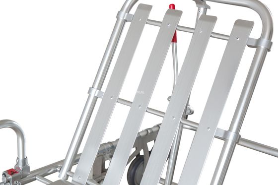 Emergency Medical Loading Folding Ambulance Stretcher With Aluminum Alloy Railing