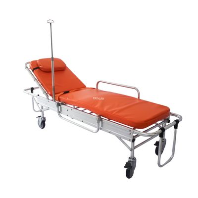 50cm Portable Gurney Folding Ambulance Stretcher 30 Deg For Clinic