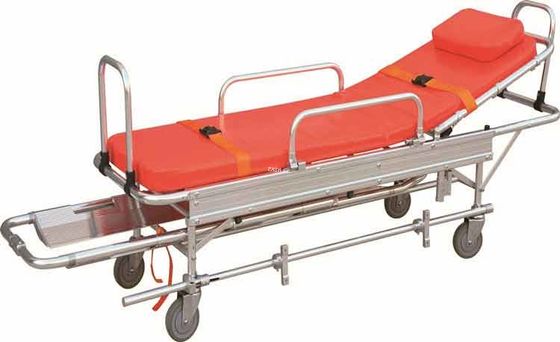 Stainless Steel Foldable Multifunctional Hospital Emergency Ambulance Patient Stretcher Trolley With Four Wheels