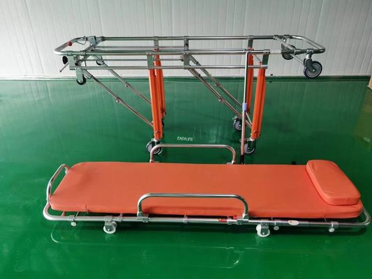 Emergency Types Of Folding Ambulance Stretcher 1900MM 92cm First Aid Device