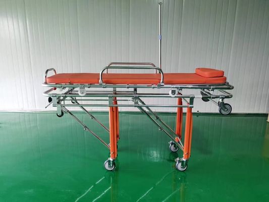 Emergency Types Of Folding Ambulance Stretcher 1900MM 92cm First Aid Device