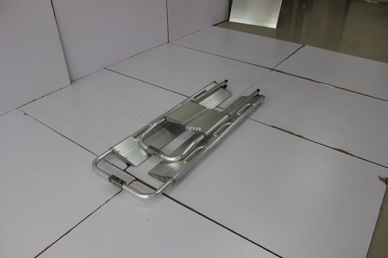 Aluminum Alloy Medical Folding Scoop Stretcher Transport White 44cm 60cm