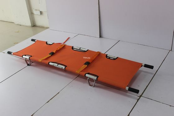 208CM Medical Equipment Portable Ambulance Double Folding Stretcher 4.7KG