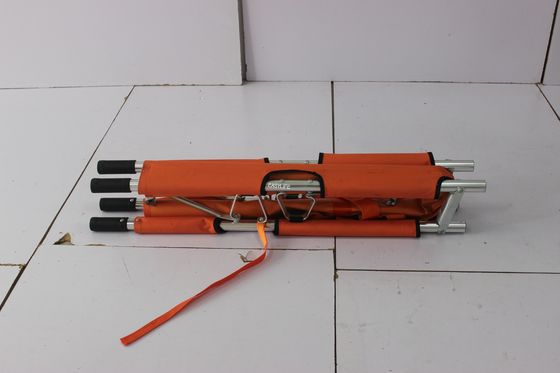 208CM Medical Equipment Portable Ambulance Double Folding Stretcher 4.7KG