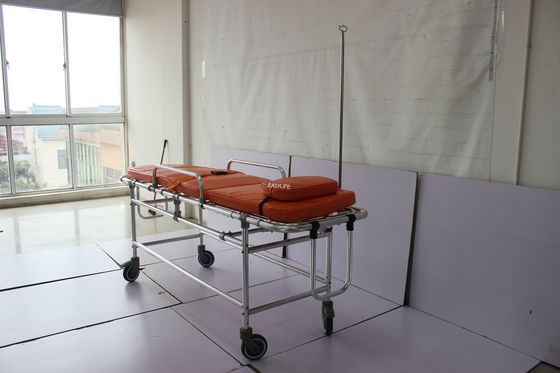 190CM & 21inch Hospital Stretcher Patient Transfer Trolley Aluminum Alloy Non Magnetic Cart