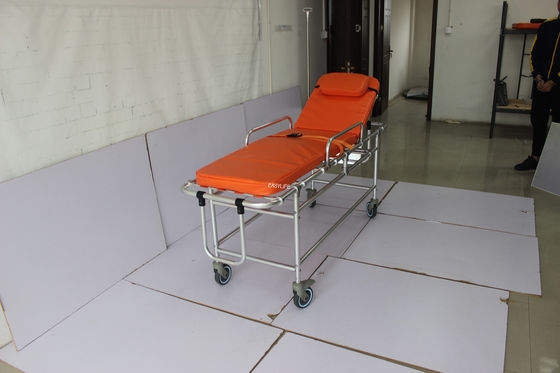 190CM & 21inch Hospital Stretcher Patient Transfer Trolley Aluminum Alloy Non Magnetic Cart