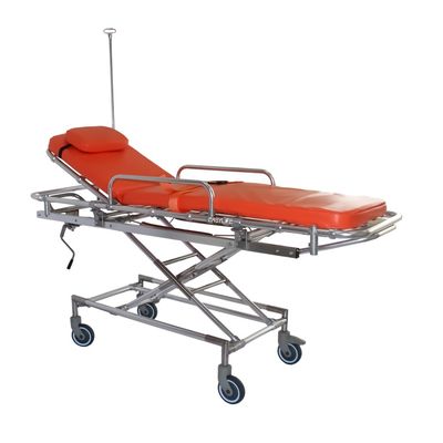 Adjusted 75in 60 Deg Hospital Patient Stretcher Transport Trolley Non Magnetic Cart
