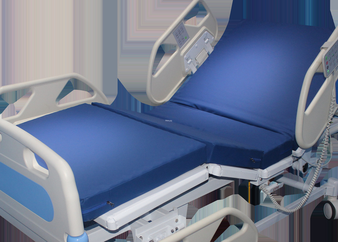 2200mm 950mm Adjustable Electric Hospital ICU Bed in ABS Blue White For Home Use