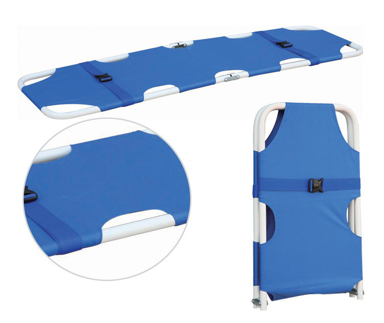 Emergency-Ready Foldable Stretcher Spray-Coated Steel Frame Oxford Fabric For Swift