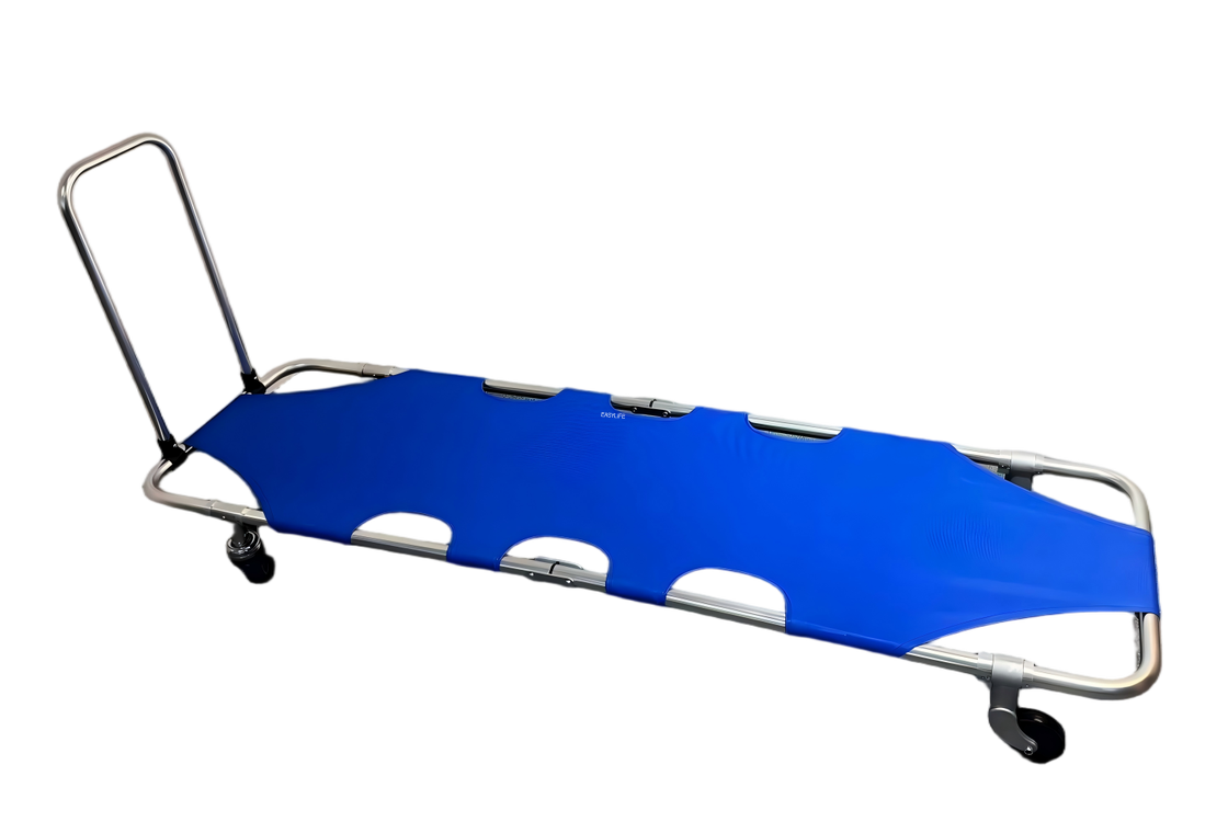 Four Wheel Folding Stretcher With Drawbar