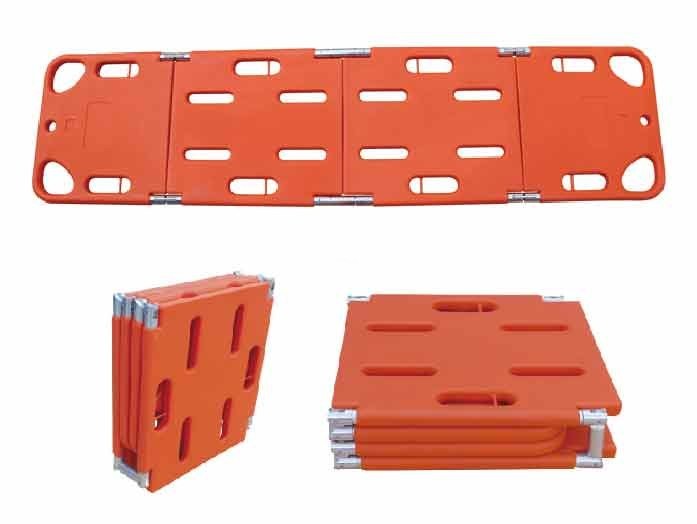 ABS Plastic 4 Fold Spine Board ,Medical Floating Water Rescue Plastic Folding Spine Board Stretcher