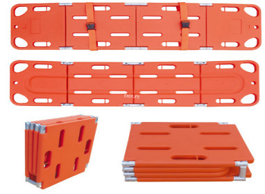 1.91M Foldable Spine Board, Fire Rescue Plastic Stretcher, Swimming Rescue Stretcher Folding Spine Board