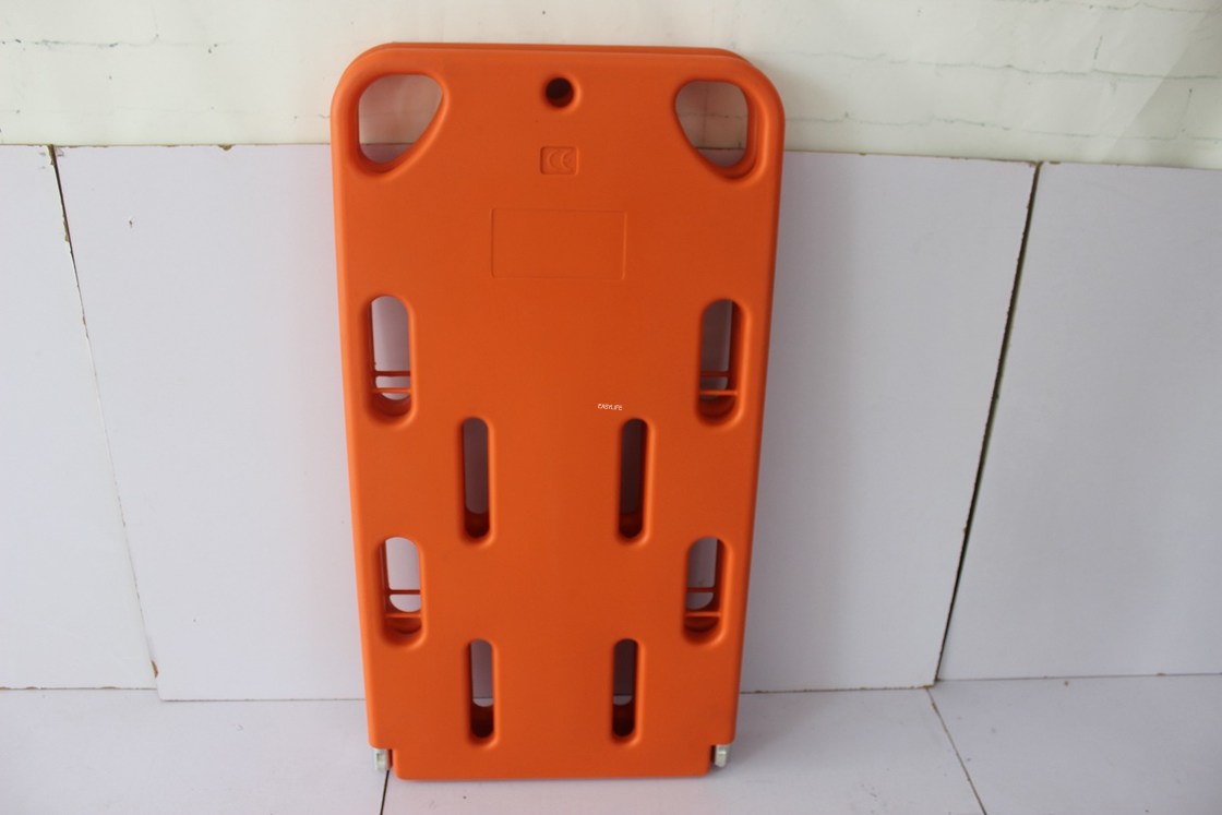 High-density plastic foldable emergency stretcher spine board with X-ray and CT penetration