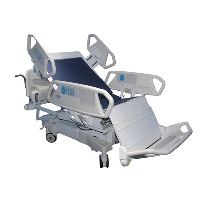Good price 75 Degrees Adjustable Electric Bed For Home Care Function Manual Full Curve Nursing Bed White Mute Wheel Eight Function online