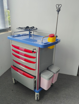 Good price ABS Emergency Medical Equipment Trolley Hospital Medicine Cart Nursing Trolley Hospital Equipment online
