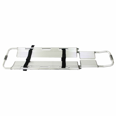 75in Foldable Aluminum Scoop Stretcher Emergency Portable Adjustable Length Travel Size Patient Transport Stretcher