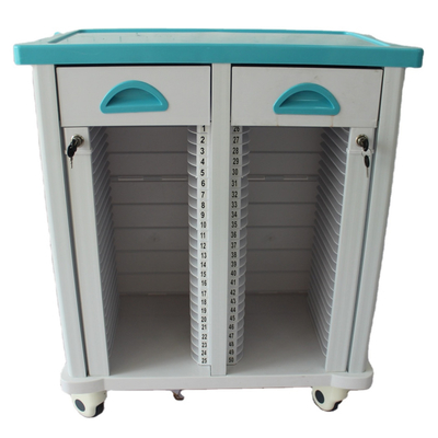 Good price 680MM 40CM Medical Equipment Trolley ABS Hospital Medical Trolley Manually Case Folder Trolley online