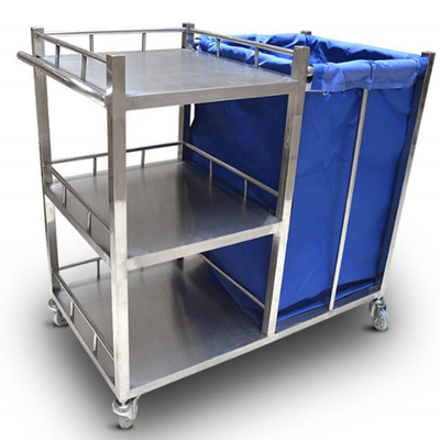 Good price 900MM Hospital Equipment Stainless Steel Dirty Linen Medical Waste Trolley with Wheels online