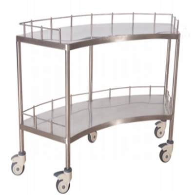 Good price 1400MM 45CMHospital Medical Furniture Surgical Instrument Stainless Steel Trolley with drawer and wheel online